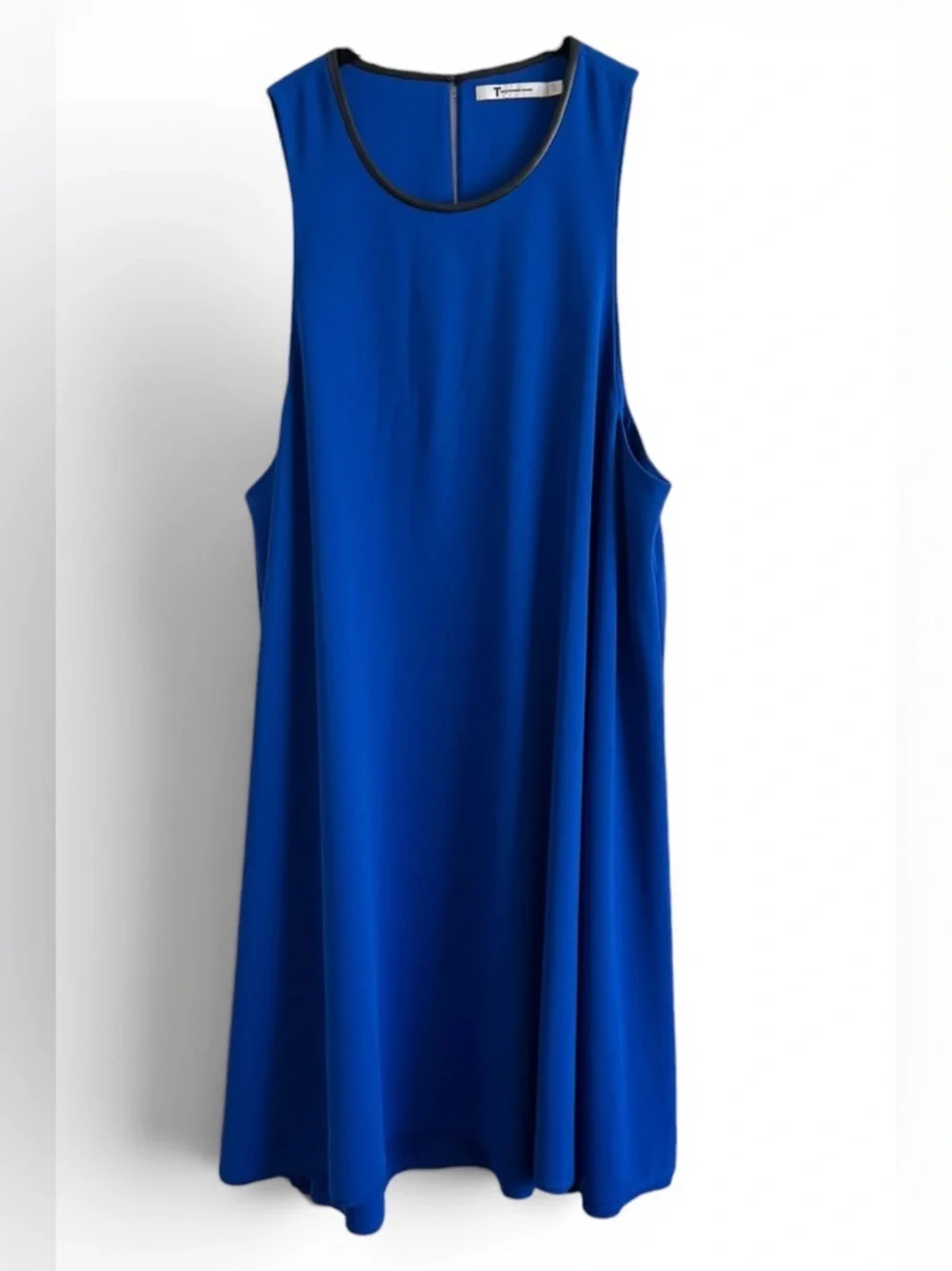 T ALEXANDER WANG BLUE LAMBSKIN TRIM PARTY EVENING BUSINESS DATE CLUB DRESS SZ 10 - Picture 3 of 4